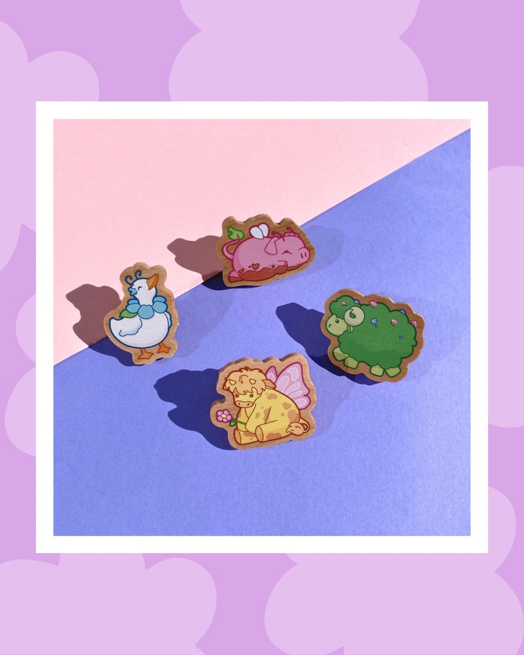 Farmyard Faeries - Wooden Pins